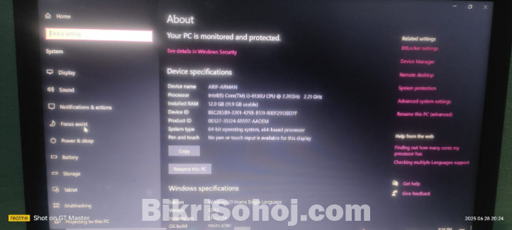 Dell inspiron 15 3000 core i3 8gen 15.6